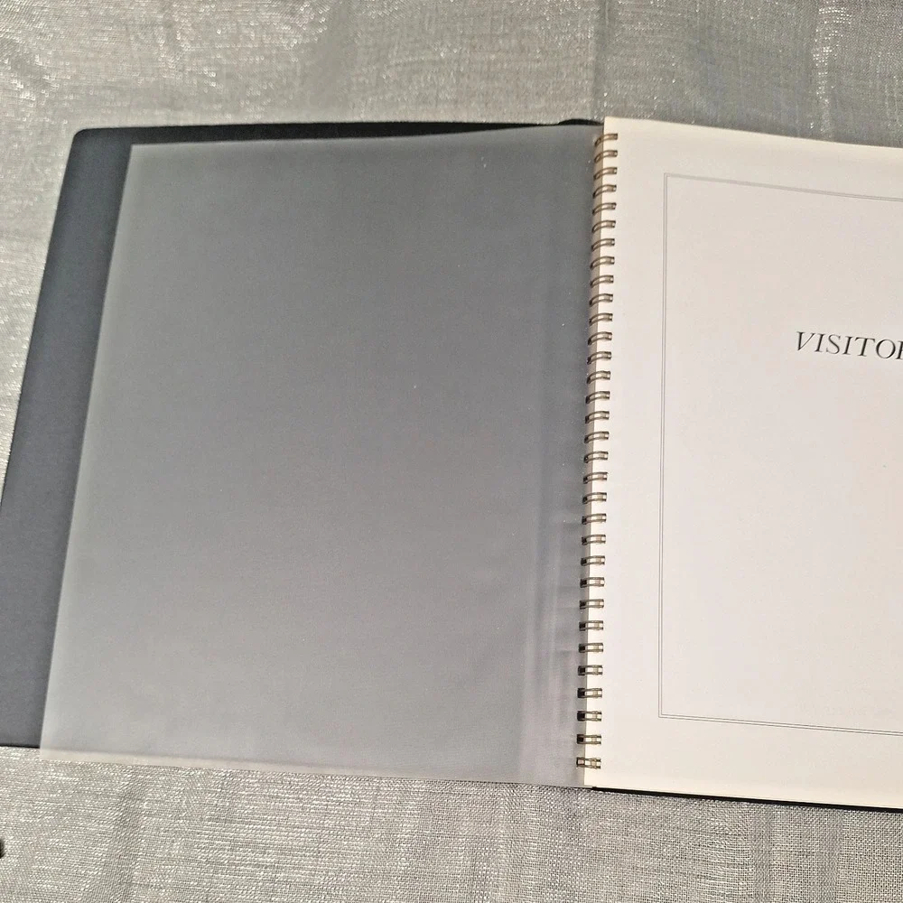 80s Visitors' Register Visitor Sign In Book Vintage Black Columbian Artworks USA